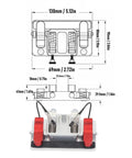 Helping Hands Soldering Station with diagram showing double clamp design and 12mm opening, heavy duty aluminum alloy base for PCB wiring.
