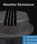 Close-up of weather-resistant Next Level Bright LED Barn Light Dusk To Dawn Outdoor Yard Light With Photocell, 7500 Lumen 5000K Daylight