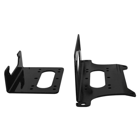ATV Winch Mount For Polaris Ranger XP 1000 2020 2021 Fits 2000 To 3600 Lb Winches Four Hole And Two Hole Mount Black Steel