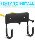 Heavy Duty Skateboard Wall Mount Hook Rack for Easy Vertical Storage, sturdy metal hanger with included hardware, front view.