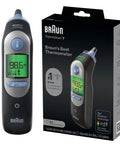 Digital Ear Thermometer For Adults And Infants With Preheated Tip Infrared Reading ExactTemp Beep For Proper Positioning Fast Accurate Temperature Readings Pediatrician Recommended Kid Friendly, Braun ThermoScan 7 in box