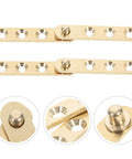 Two Pairs Copper Invisible Door Pivot Hinges For Cabinets And Windows Heavy Duty Hidden Cabinet Door Hardware gold finish close-up view