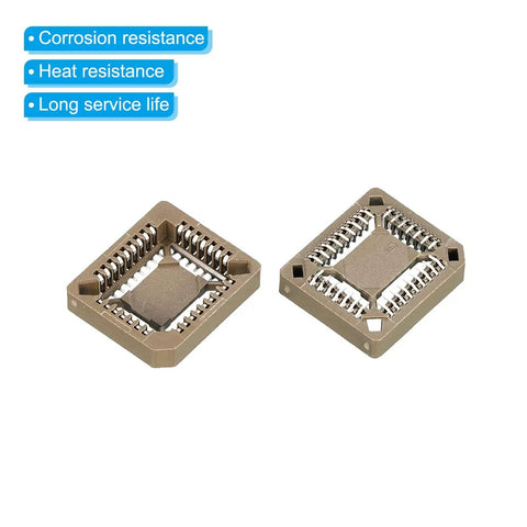 PLCC32P IC Socket 32 Pin 1.26mm Pitch SMT Surface Mounted Socket For PCB Board Pack Of 10 with corrosion resistance