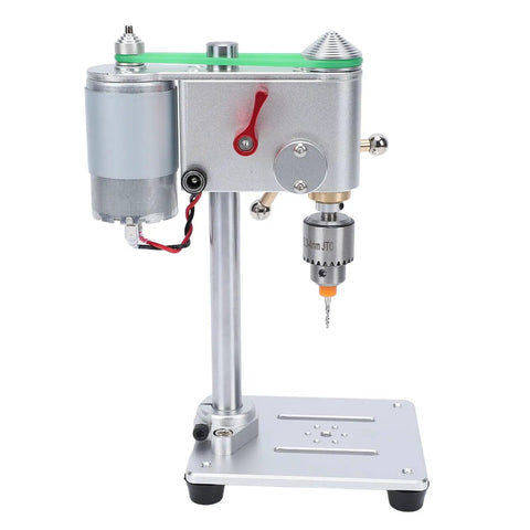 Eujgoov Mini Benchtop Drill Press With Variable Speed Up To 8000 Rpm, compact aluminum body for precise drilling in metal and wood.