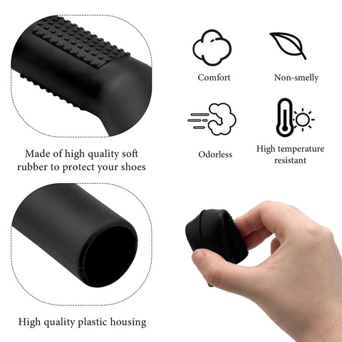 Two Pack Motorcycle Gear Shift Lever Shoe Protector, Universal Anti Slip Shifter Cover, Heat Resistant Pedal Protector black