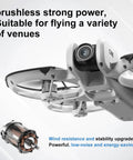 Close-up view of Mini Drone With Display Screen, Dual Cameras, FPV Remote, 360 Degree Propeller Guard, Optical Flow Positioning, Brushless Motor.