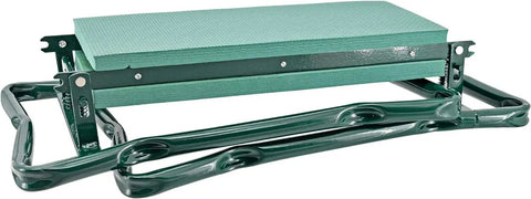 Foldable Garden Kneeler And Seat With Foam Cushion, lightweight portable bench for weeding and sitting, shown folded for storage