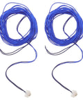 Dual Pack Pro Gear Electric Epee Wire Replacement Set For Fencing, shown in coiled blue wires with insulated tips.