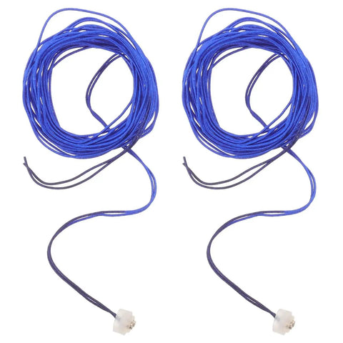 Dual Pack Pro Gear Electric Epee Wire Replacement Set For Fencing, shown in coiled blue wires with insulated tips.