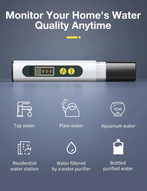Digital TDS Meter Water Tester For Home Well And Tap Water Quality 0 To 9990 PPM Fast One Second Read Affordable And Reliable Drinking Water Test Kit With Easy To Read Display