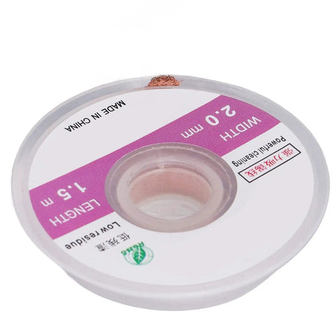 Copper Solder Wick Desoldering Braids Pro Grade High Efficiency Tool For PCB Repair 2mm Width Spool