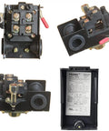 Air Compressor Pressure Switch Auto Start 90 To 125 PSI Single Port With Unloader And On Off Lever Beefed Up 16 To 20 Amp 240V NPT One Quarter Inch Female Fitting