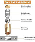 16 Pack Adjustable Closet Door Ball Catch Hardware Set With Stainless Steel Strike Plates And Screws, Durable Silver Ball Latch