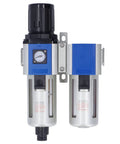 Heavy Duty 3 In 1 Pneumatic Air Filter Regulator Lubricator Combo with water oil trap, quick mount, stable pressure regulation.