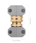Upgrade Your Garden Game With This Killer Hose Repair Kit Boasting Three Sets of Aluminum Alloy Connectors That Are Weatherproof And Super Durable For Effortless Connections In Irrigation Or Car Wash Projects. 3 in aluminum alloy hose connector, 1.7 in wide