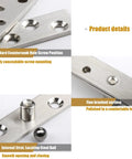 180 Degree Hidden Cabinet Hinges For Inset Doors And Bookcase Cabinets 360 Degrees Pivot Invisible Hinges For Kitchen Cabinets Hidden Door Hinge Stainless Steel 2 Pcs close-up
