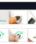 Heavy Duty Stainless Steel Magnetic Door Stops Catch for Wall or Floor Mounting, installation process images.