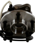 Front view of Front Wheel Hub Bearing Assemblies With ABS For Ford Ranger 2003 2009 Mazda B4000 2003 2010 Explorer 1995 2001 Mercury Mountaineer 1997 2001 Left And Right 2 Piece Set Plug And Play Sealed Design For Quiet Smooth Rotation OEM Quality Replacement, showing stud bolts and ABS wire.