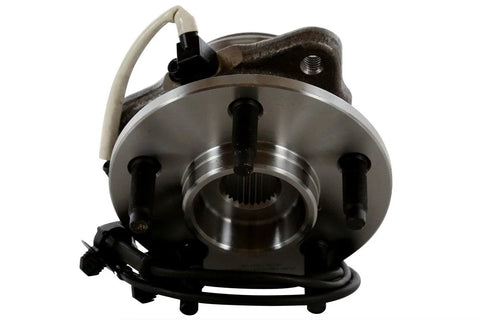 Front view of Front Wheel Hub Bearing Assemblies With ABS For Ford Ranger 2003 2009 Mazda B4000 2003 2010 Explorer 1995 2001 Mercury Mountaineer 1997 2001 Left And Right 2 Piece Set Plug And Play Sealed Design For Quiet Smooth Rotation OEM Quality Replacement, showing stud bolts and ABS wire.