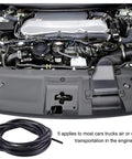 Car engine bay equipped with Hot Temp Silicone Vacuum Hose For Cars And Rigs 16.4 Feet Long Five Meters Inner Diameter One Eighth Inch