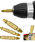 6 Piece HSS Screw Extractor Set For Broken Bolts And Damaged Screws With Durable Storage Case A Heavy Duty Remover Kit