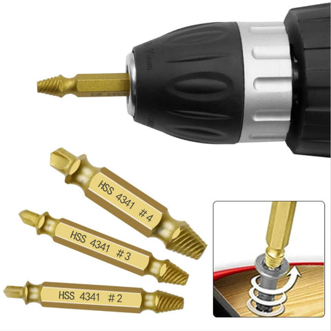 6 Piece HSS Screw Extractor Set For Broken Bolts And Damaged Screws With Durable Storage Case A Heavy Duty Remover Kit