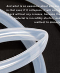 Three Quarter Inch ID By Seven Eighth Inch OD Food Grade Silicone Tubing High Temperature Flexible Crystal Clear BPA Free Ideal For Wine Making And Brewing Easy Clean Inner Surface Nine Point Eight Four Feet close-up