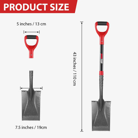 Pro Grade Spade Shovel With Sawtooth Blade For Digging Planting And Edging In The Garden So You Can Dig Like A Pro 43 Inch Tool