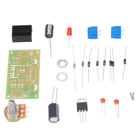 Built Tough Lm317 Adjustable Regulated Power Supply Kit With Ac Dc Input And 2200Uf Filter Cap In Rugged Abs Box components