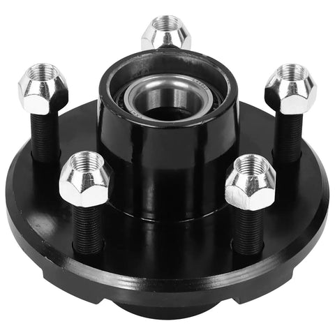 Trailer Hub Kit With 5 On 4.5 Inch Bolt Pattern For 2000 Lb Axles Includes 1 Inch And 1-1/16 Inch Straight Spindle Bearings L44643 L44649