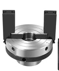 3-1/4 Inch Two Jaw Pen Drilling Lathe Chuck With Reversible Self Centering Jaws 1 Inch By 8 TPI Headstock Thread side view