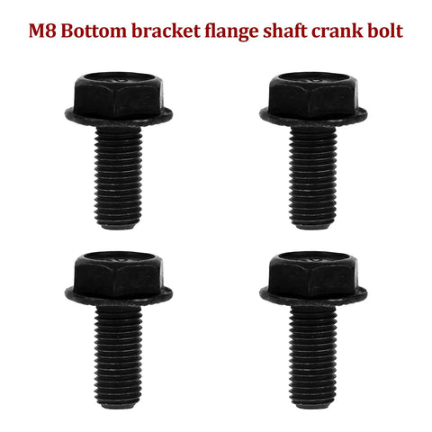 4 Pack Bicycle Crank Bolts And Bottom Bracket Screws M8 X 18mm For Mountain Bike Road Bike MTB Durable Steel Fixing Bolts With 1.0 Thread Pitch Easy Install
