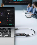 Long Range Wireless HDMI Transmitter And Receiver Kit 328ft Dual Band 5G And 2 4G connected to laptop in conference room