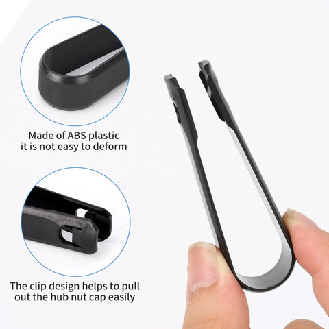 Three In One Lug Nut Cap Removal Tool Set For Most Cars, Handy Wheel Hub Cap Remover showing ABS plastic construction