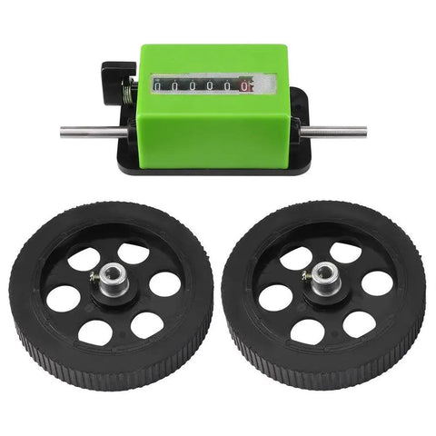 Top Shelf Six Digit Mechanical Meter Counter With Dual Rolling Wheels For Dead Accurate Length Measurement On Textiles Printing And Artificial Leather Easy Zero Reset Tracking System