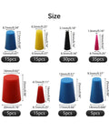 Solid Silicone Rubber Tapered Plugs Assortment Kit 125 Piece Heavy Duty Stopper Set For Painting Oiling And Hydraulic Impregnation Tasks That Hold Up To Heat And Wear Without Flaking Or Shrinking Out There, size chart