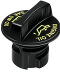 Dodge Engine Oil Fill Cap Replacement 80999 04893232AA For Ram Jeep Chrysler Models 2013-2019 showing black cap with yellow text