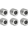 4x8x8 mm Needle Roller Bearings 6Pcs Set In Steel Full Complement Drawn Cup Open End For Gearbox Replacement Silver