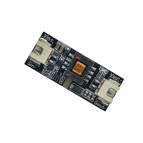 High Efficiency DC DC Boost Converter Module With Isolated PCB Board For Electronics Prototyping showing top view of circuit connections.