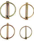 Heavy Duty Dowel Pin Set With 50 Pieces In Four Sizes For Ring Tractors Mowers And Trailers Locking Iron Pins In Golden Finish