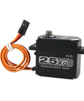 Badass 25Kg Brushless Digital Servo With Ip67 Waterproof Full Metal Gearbox for heavy duty rc crawlers, shown with wiring.