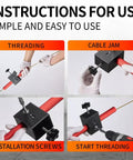 Wall Wiring Machine For Easy Cable Threading And Hidden Pipe Runs Automatic Wire Puller Tool in use demonstration
