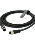 M12 5 Pin A Code Male To 5 Pin A Code Female Shielded Cable Connector for industrial sensors and devices, 2M long