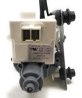 Washer Drain Pump Replacement W11458345 for Maytag Whirlpool Washers, front perspective showing connectors and mounting brackets.