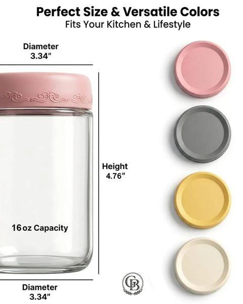Straight Up Game Changer Bpa Free Glass Overnight Oats Containers With Tight Sealing Lids Durable Mason Jars For Meal Prep Fresh Breakfast Storage 16 Oz Four Pack Keep It Crisp