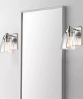 Clear Glass Lamp Shades 3-Pack Modern Cone Shape 6x5.75 Inch 1-5/8 Inch Fitter on wall sconces beside mirror