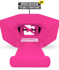 Game Day Ready Dope Football Mouth Guard With Permanent Strap For Adults And Youth Pink view showcasing improved shield design
