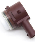 Bumper Parking Ultrasonic PDC Sensor Plug And Play Compatible With Tesla Model 3 And Model Y 2017 2023 OEM 1127502-11-D 112750211D 1127502-11 Front Or Rear Sensor, brown plastic rear view
