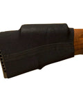 Neoprene Comb Raising Sleeve Slip-On Cheek Rest Kit With Three EVA Foam Inserts fits wooden rifle stock, side view