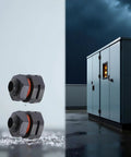 Two Pack IP68 Industrial Breather Vent With Dual M12x1.5 Pressure Equalization Valves for Electrical Cabinets, Moisture Control